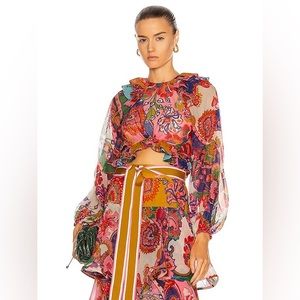 Zimmermann Lovestruck Tie Bodice Blouse